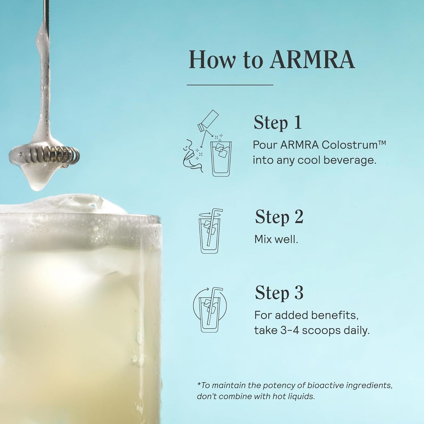 ARMRA Colostrum™ Powder | Unflavored | Gut Health & Bloating | Skin & Hair | Immunity | Keto, Gluten & Fat-Free | 120 Servings